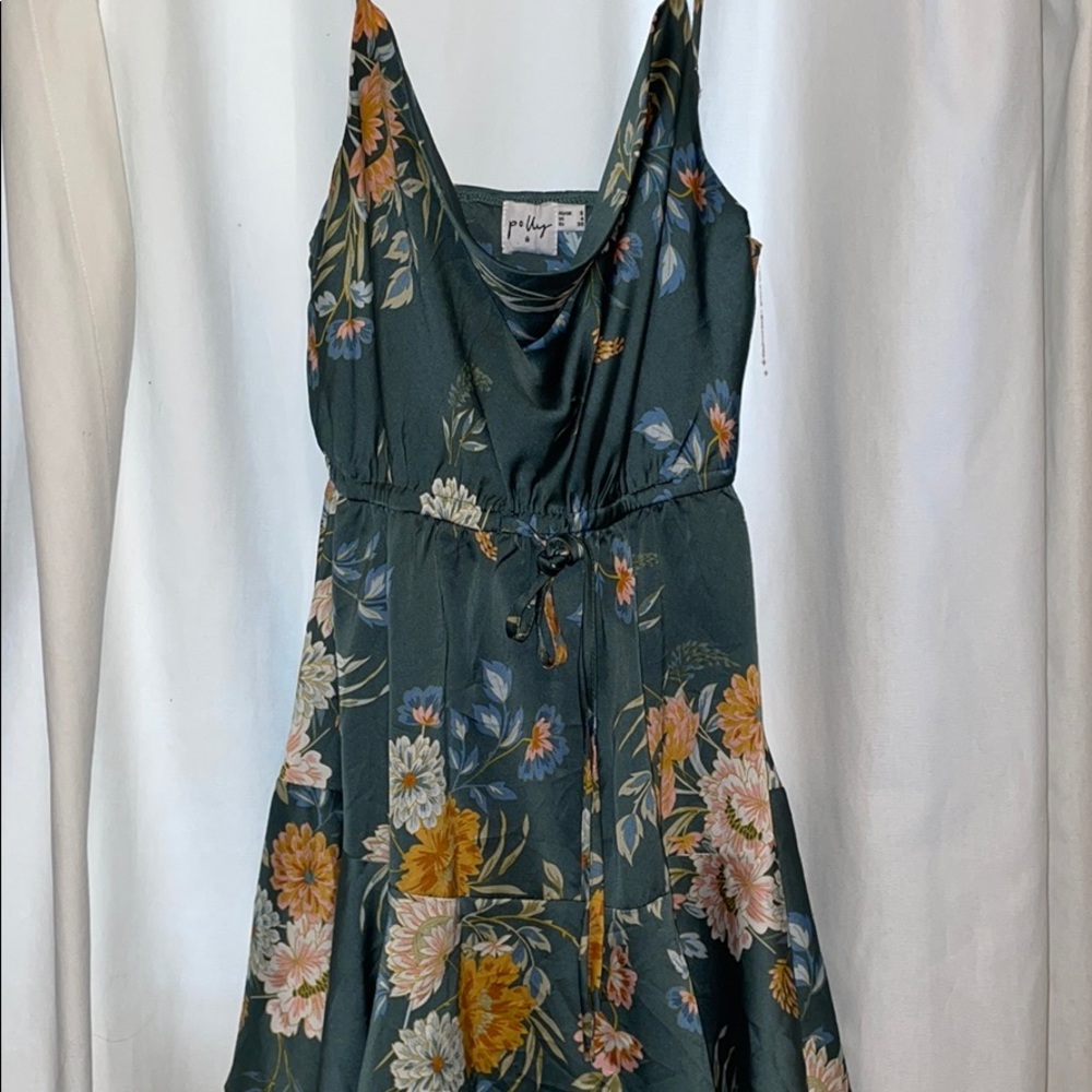 Satin Cowl Neck Dress